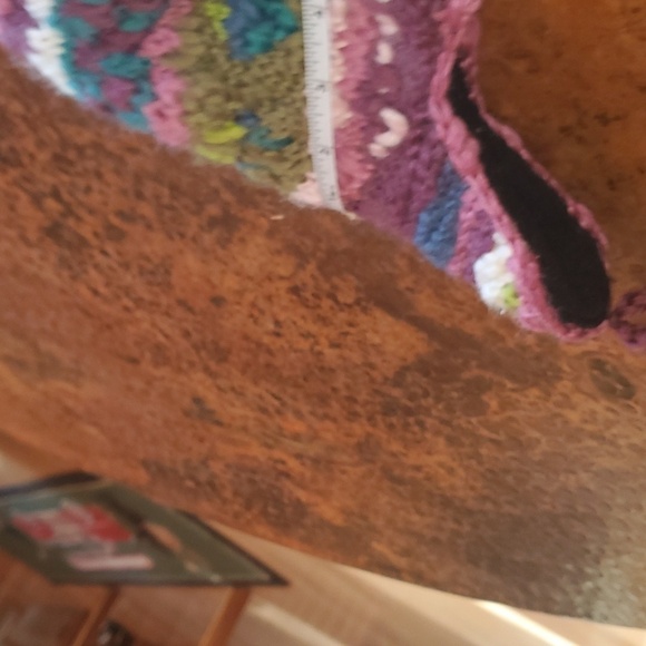 Fur Headwear Multicolored Wool Knit Earflaps with Tassels Hat - Picture 9 of 9